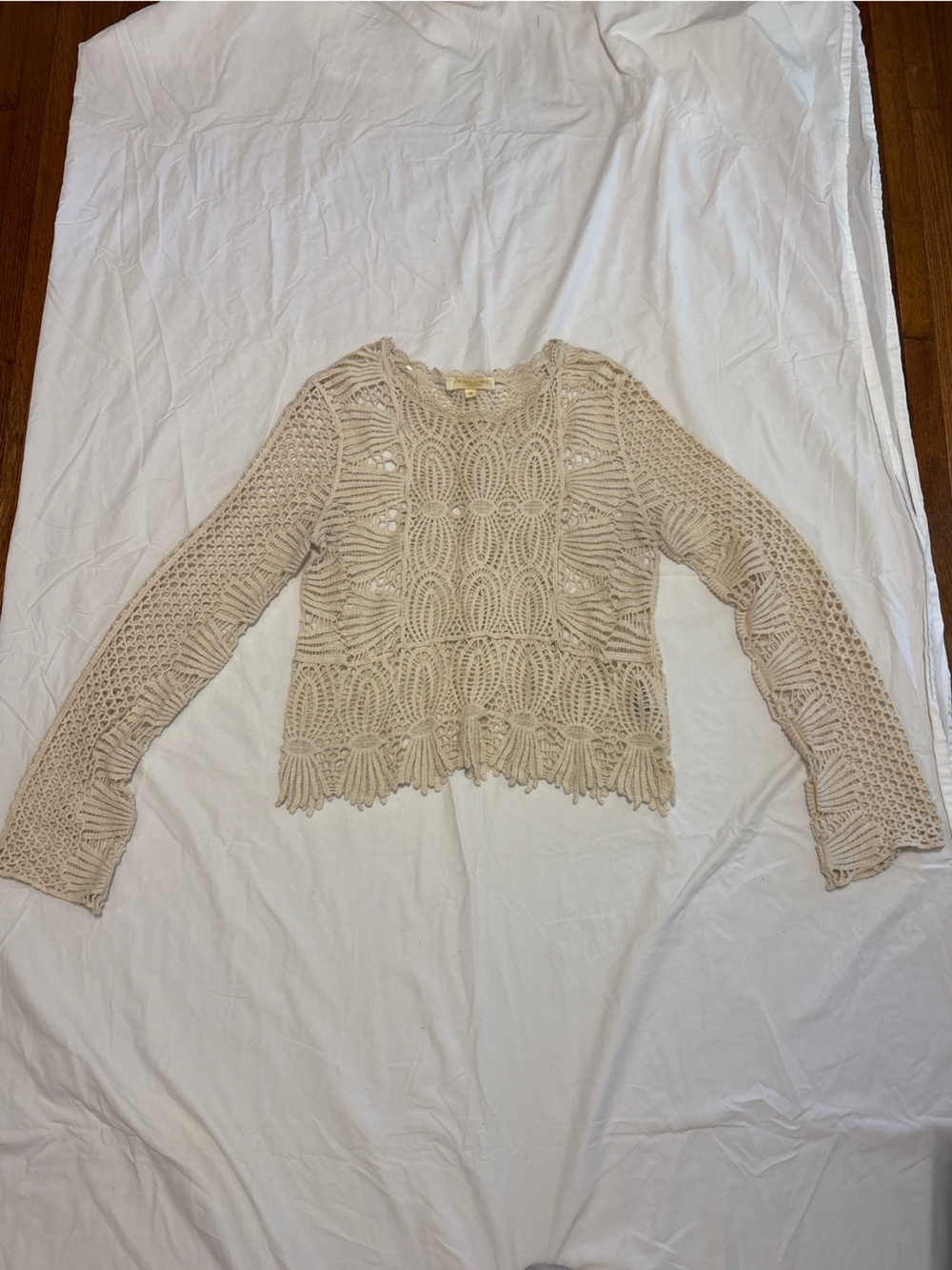 Beige Crochet Women’s Shirt